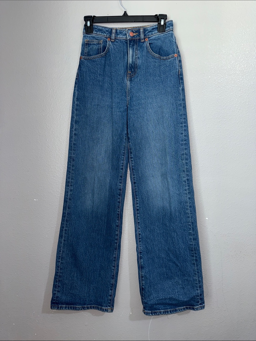 PINK Victoria's Secret Wide Leg Blue Denim Jeans